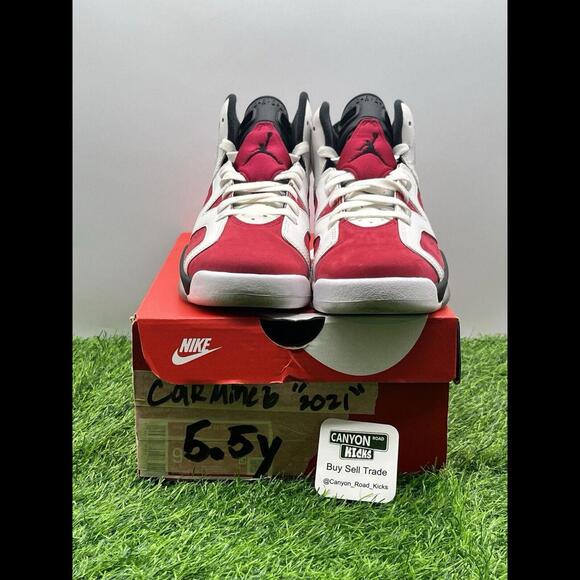 Jordan 6 Retro Carmine (GS). size 5.5Y - Picture 2 of 7